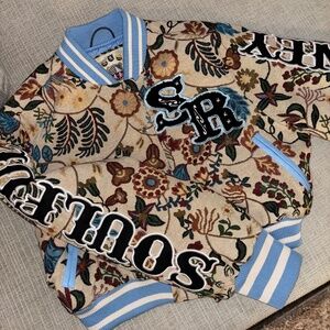 Smoke Rise Red Letterman Jacket